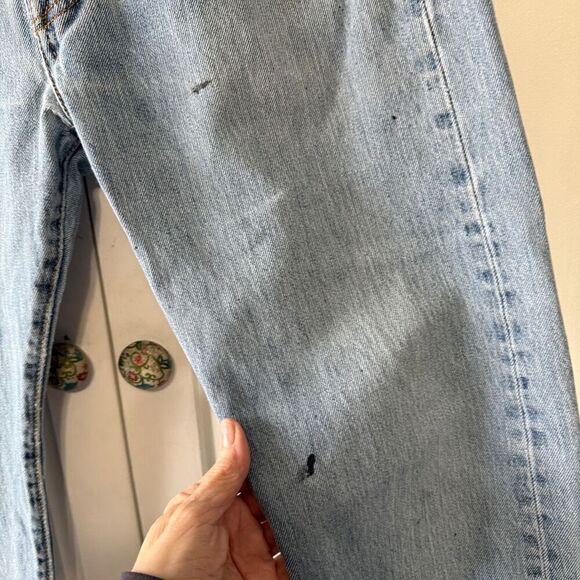 Levi Strauss & Co. 501 Button Fly Straight Leg Jeans Light Blue Size W32 L29 - Picture 3 of 12